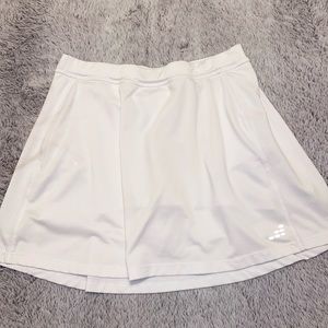 White tennis skirt